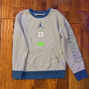 Nike Jump Man Kids Blue and Gray Sweatshirt